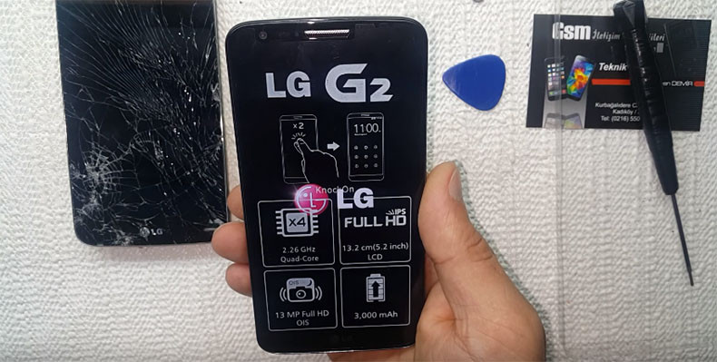 Teknik Servisimiz Tarafından Değiştirilmiş Orjinal LG G2 Ekran Değişimi