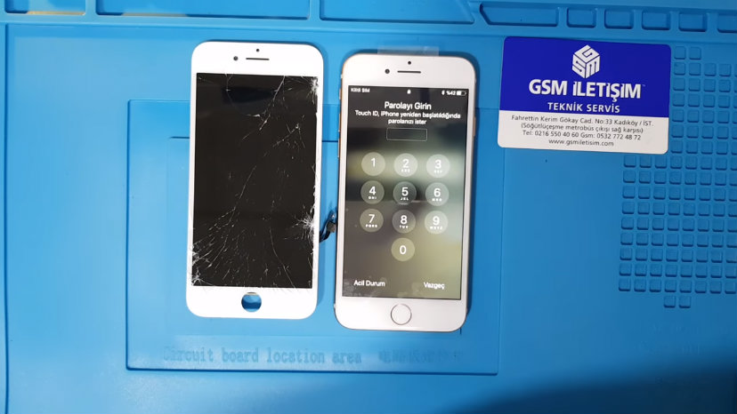 iphone 6s plus ekranı kırıldı camı çatladı