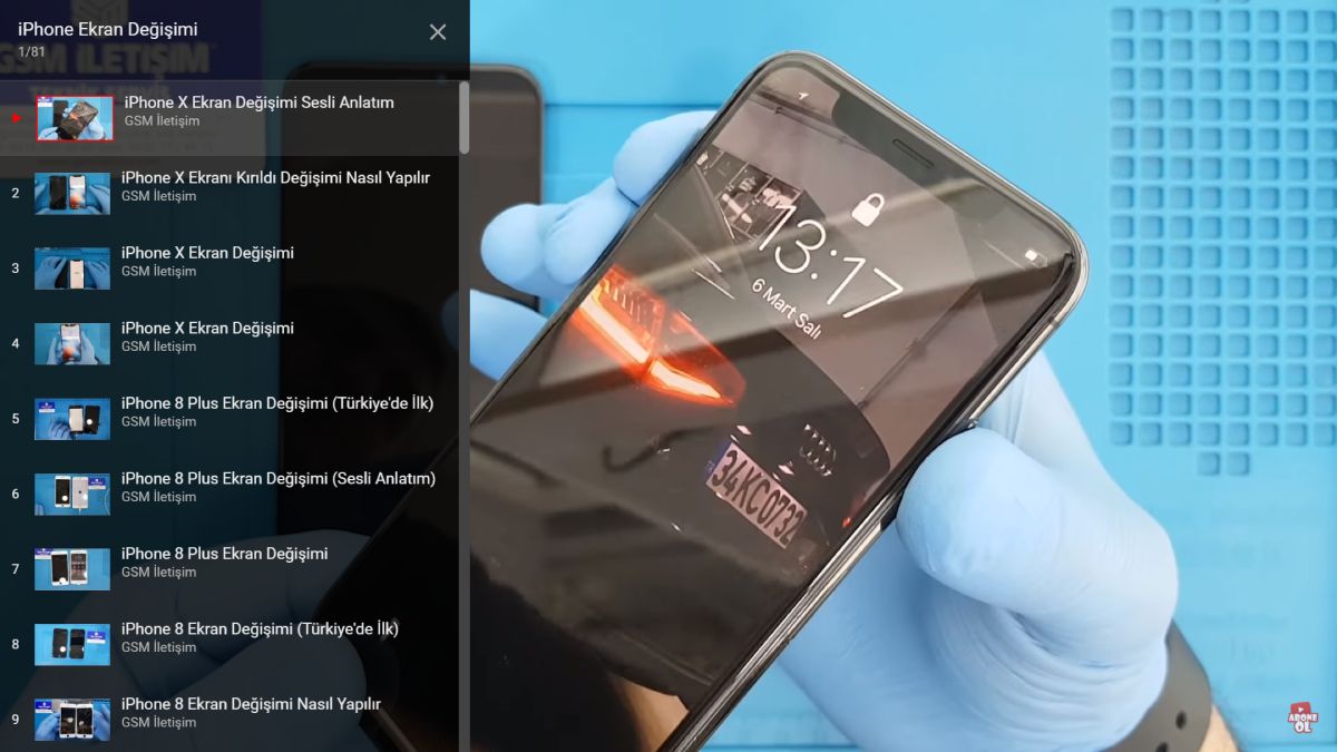 iPhone ekran değişimi videoları sesli anlatımlı