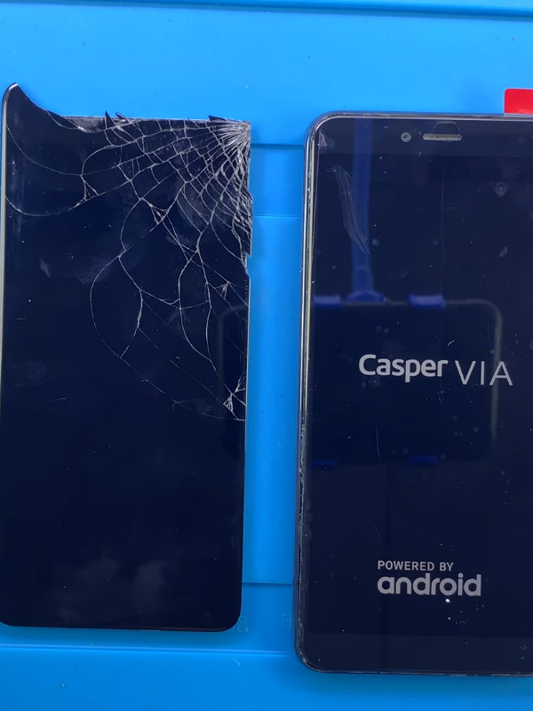 Casper Via M4 ekran değişimi öncesi ve sonrası